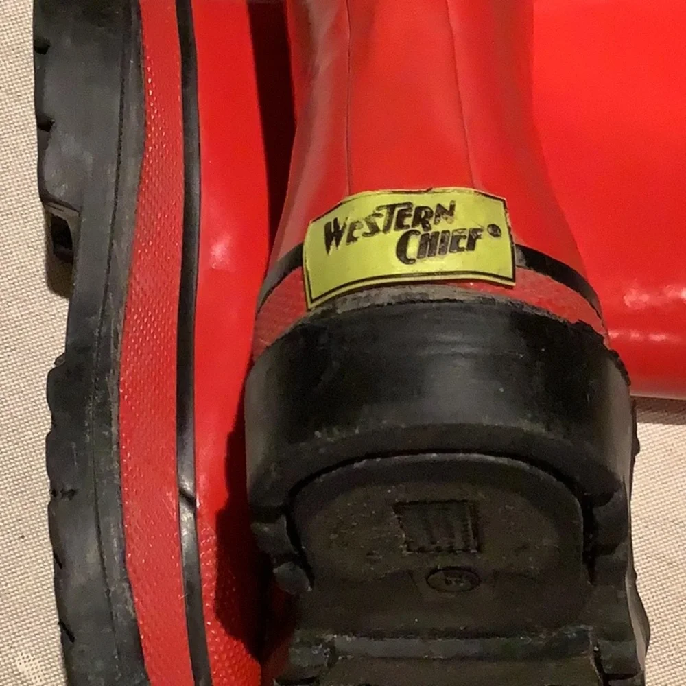 Western Chief - Kids Rain BOOTS - Size Kids US 11 - Red - Firechief 2